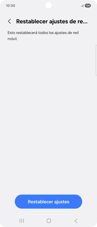Pulsa Restablecer ajustes.