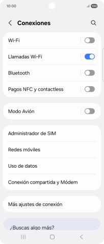 Pulsa Redes móviles.