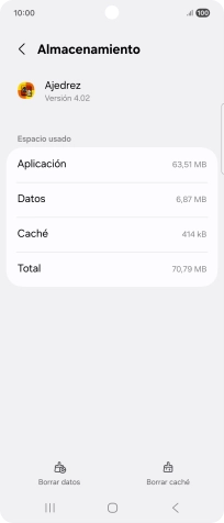 Pulsa Borrar caché.