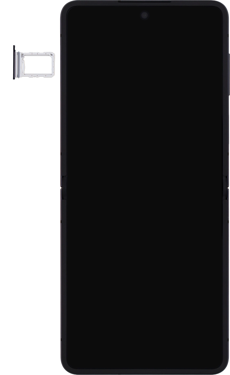 Gira la tarjeta SIM de modo que la esquina biselada de la tarjeta coincida con la esquina biselada de su contenedor. A continuación insértala en el contenedor.