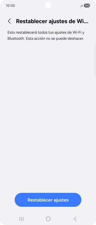 Pulsa Restablecer ajustes.