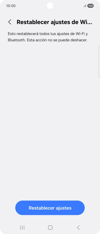 Pulsa Restablecer ajustes.