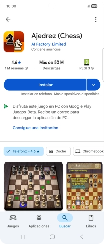 Pulsa Instalar y sigue las indicaciones de la pantalla para instalar la app.