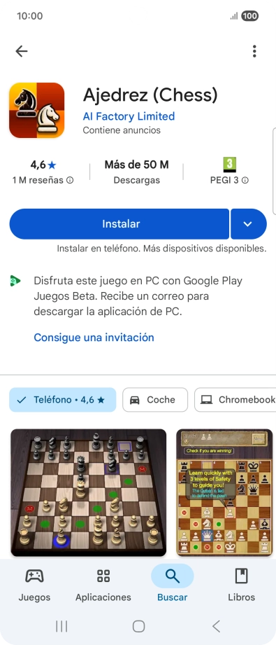 Pulsa Instalar y sigue las indicaciones de la pantalla para instalar la app.
