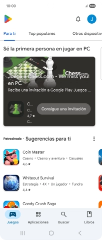 Pulsa el icono de perfil.