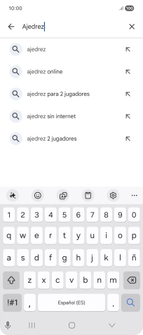 Introduce el nombre del tema o de la app y pulsa el icono de búsqueda.
