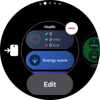Press the remove widget icon.