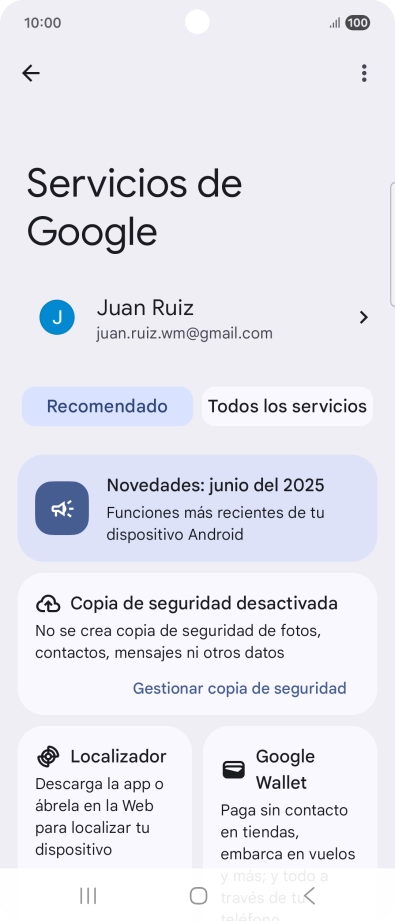 Pulsa Todos los servicios.