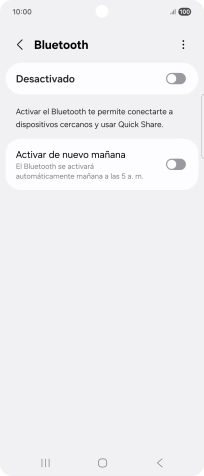 Pulsa el indicador para activar la función.