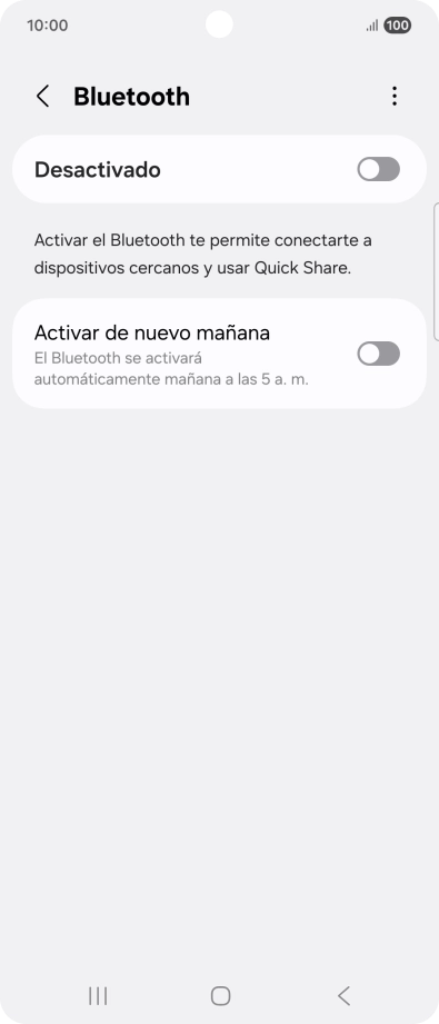 Pulsa el indicador para activar la función.