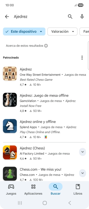 Pulsa la app deseada.