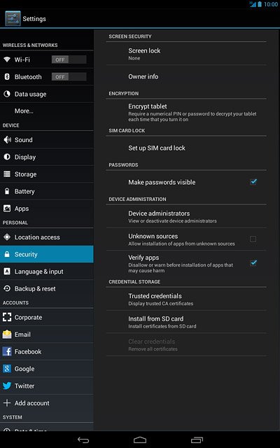 Press the home icon to return to the home screen.