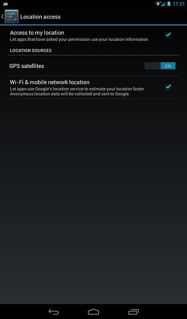 Press the home icon to return to the home screen.