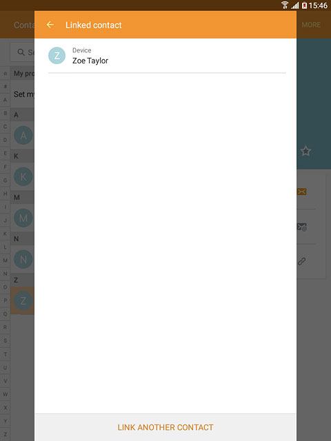Press LINK ANOTHER CONTACT.
