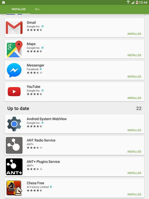 Press the required app.