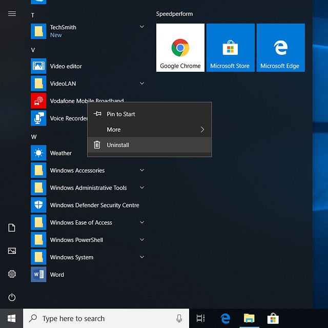 Click Uninstall.