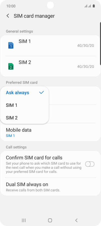 Samsung Galaxy A71 Select Dual Sim Settings Vodafone Uk