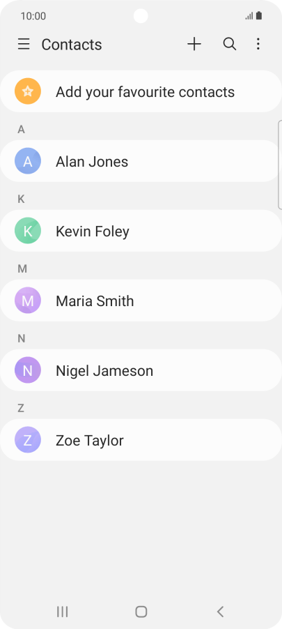 Samsung Galaxy A52s 5g Call A Contact In Your Address Book Vodafone Uk