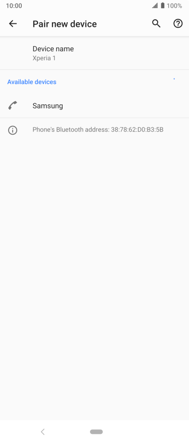 Sony Xperia 1 Pair A Bluetooth Device With Your Phone Vodafone Uk