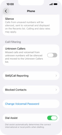 Press Silence to turn on the function.