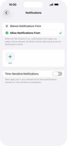 Press the indicator next to 