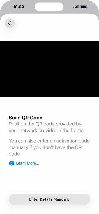 Place the QR code you've received inside the phone camera frame to scan the code.
