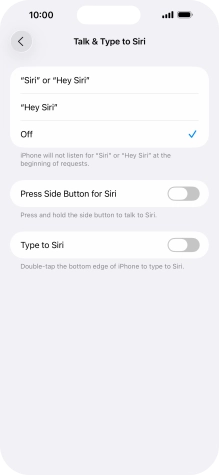 Press the indicator next to 