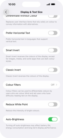 Press the indicator next to 
