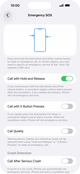Press the indicator next to 