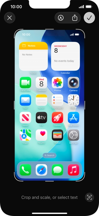 Follow the instructions on the screen to edit and save your screenshot.