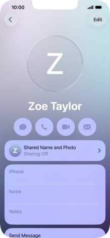 Press Shared Name and Photo.