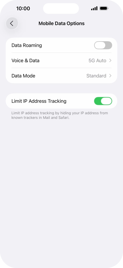 Press the indicator next to 