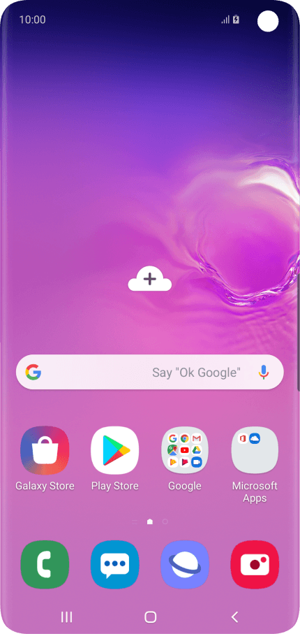 Samsung Galaxy S10 List Of Screen Icons Vodafone Uk