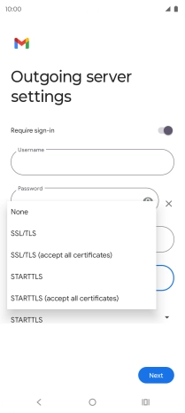 Press SSL/TLS.