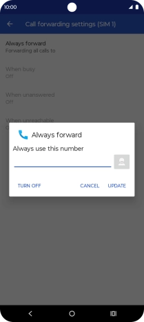Press TURN OFF.