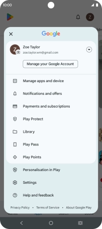 Press Settings.