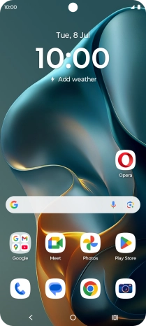 Slide your finger downwards starting from the top right side of the screen.