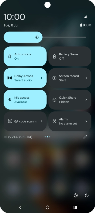 Press the battery saver mode icon to turn on the function.