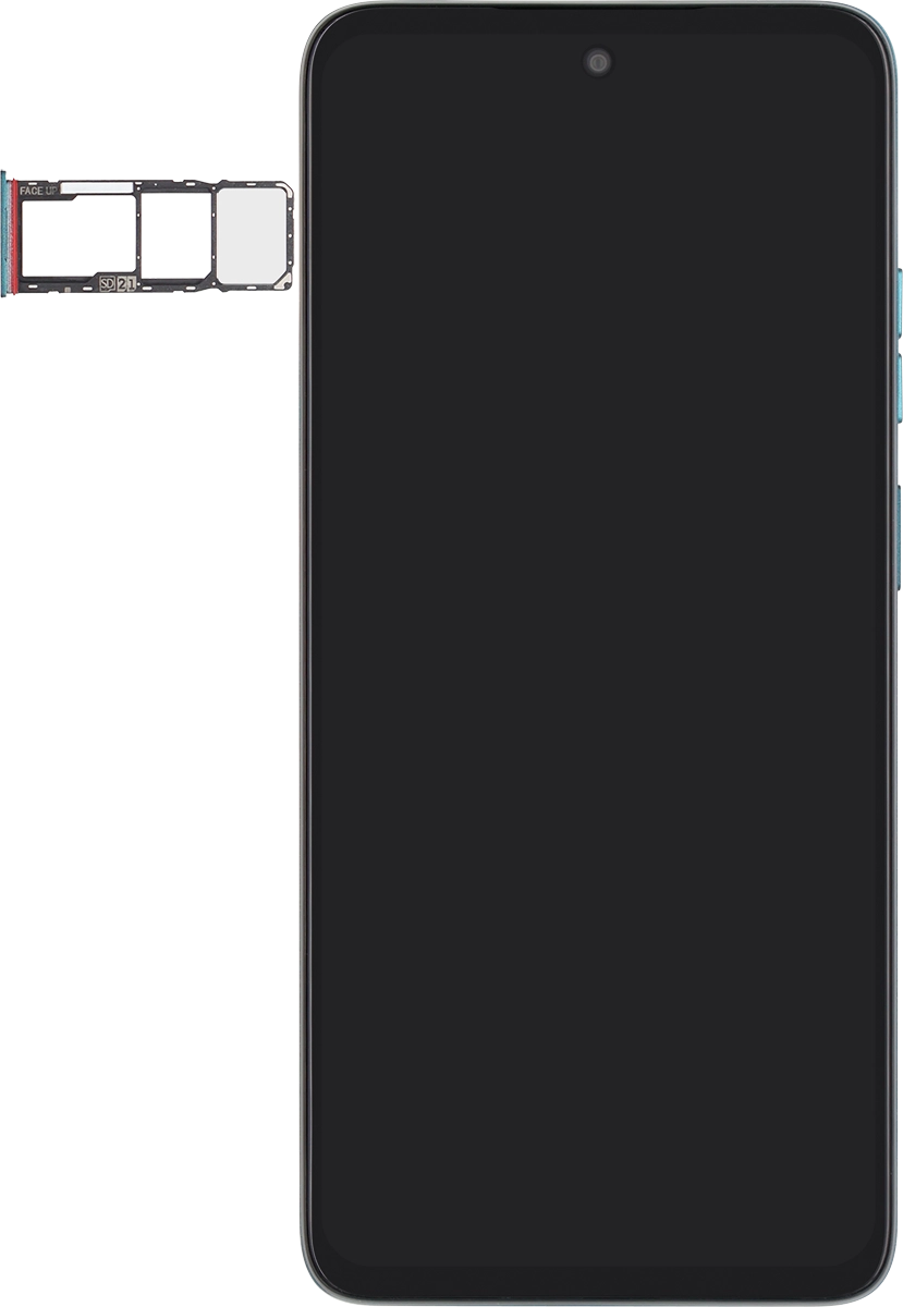 Turn your SIM as illustrated in the second SIM holder and place it in the SIM holder.