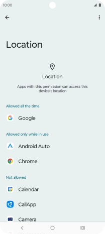 Press the required app.