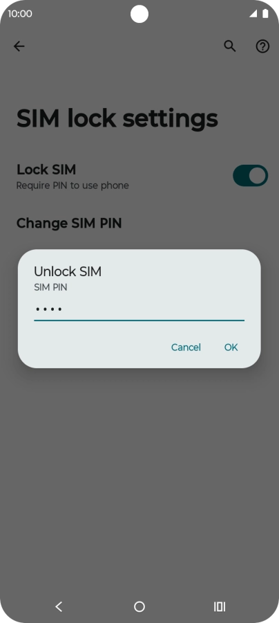 Key in your PIN and press OK.