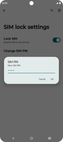Key in a new four-digit PIN and press OK.