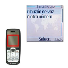 Elija A buzón de voz o A otro número y pulse la tecla de navegación.