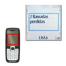 La pantalla muestra X llamadas perdidas.