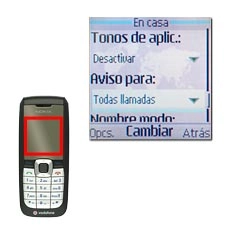 Vaya a Aviso para y pulse la tecla de navegación.