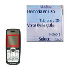 Vaya a Memoria en uso y pulse la tecla de navegación.