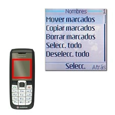 Elija Mover marcados o Copiar marcados y pulse la tecla de navegación.