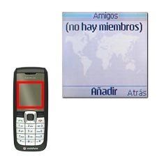 La pantalla muestra ahora los miembros existentes del grupo llamante o (no hay miembros) si no hay miembros.