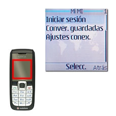 Vaya a Iniciar sesión y pulse la tecla de navegación.Se establece ahora conexión con el servidor.