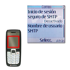 Vaya a Nombre de usuario SMTP y pulse la tecla de navegación.